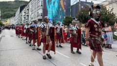 Desfile de legionarios romanos por la calle Real de Quiroga