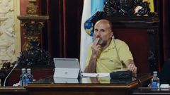 Gonzalo P�rez J�come, en un pleno del Concello de Ourense.
