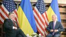 Poroshenko y Biden, durante un encuentro en el 2015