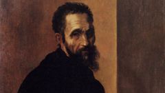 Retrato de Michelangelo Buonarroti atribuido a Jacopino del Conte.