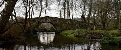 Ponte romana de Bedo�a sobre o Mero, no concello de Abegondo, recentemente restaurada