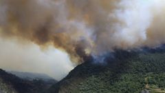 Incendio en O Courel en el mes de julio del a�o pasado.
