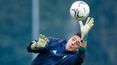 Berto H�rreo, en un entrenamiento