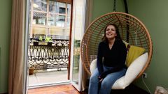 Mar�a N��ez, en un rinc�n de la casa que acaba de adquirir en Pontevedra