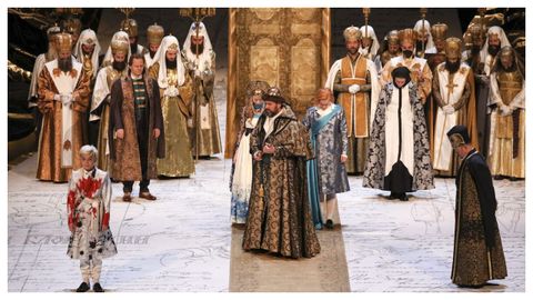 Escena de «Boris Godunov», ópera que aborda las luchas de poder en el Imperio ruso a partir de una obra de Pushkin.