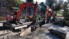 Zafarrancho de obras y caras tristes en la calle m�s cosmopolita