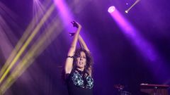 Rosario, en una actuación en las fiestas de Monforte en el año 2022