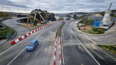 Abierta al tr�fico la AC-12 despues del derribo del viaducto. A Pasaxe