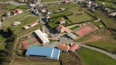 Imagen a�rea de archivo en la que se ve el pabell�n de O Espi�o en Carral.