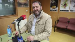 Lois Garc�a, nunha visita a Radio Voz, antes da pandemia 