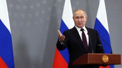 Putin, durante su comparecencia en Astan� (Kazajist�n)