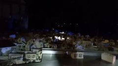 Polideportivo de Porto do Son que se derrumb� por el temporal