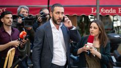 El empresario V�ctor de Aldama, a la salida de su declaraci�n en la la Audiencia Nacional.
