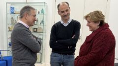 El presidente de la Diputaci�n, con Xan Jard�n y Olga Cu�a.