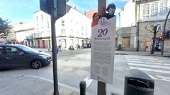 Uno de los carteles de la instalaci�n �Mulleres con luz propia� en la calle Cardenal