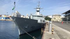 La patrullera militar William Butler Yeats, que hizo escala en A Coru�a en el 2019, apres� a dos barcos gallegos en una semana, el Valle Fraga y al Punta Vix�a. 