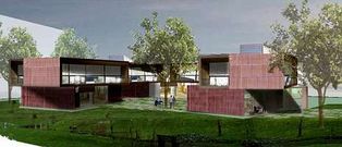 Recreaci�n del futuro centro de salud de Gondomar. 