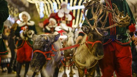 Desfile de de Pap� Noel por el centro de Ourense