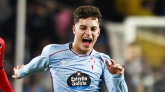 Hugo �lvarez, durante un paritido del Celta de la presente temporada.