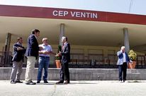 Amor y V�zquez departiendo antes de iniciar la visita a las renovadas instalaciones. 