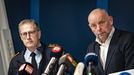 El comisario de la Polica Nacional de Dinamarca, Thorkild Fogde (izquierda), y el director general del Servicio de Seguridad e Inteligencia de Dinamarca (PET), Finn Borch, asistieron esta semana a una rueda de prensa conjunta. Segn las autoridades, an no se ha identificado al responsable de los recientes incidentes con drones en aeropuertos y bases militares danesas.