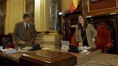 Imagen de archivo, con la alcaldesa presidiendo el pleno municipal celebrado el pasado 16 de enero.