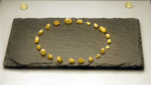 Cuentas de un collar de ámbar.
