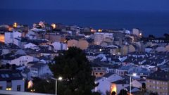 Vista de Burela, de noche