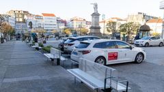 Mobiliario inspirado en Gonzlez Villar instalado en Betanzos