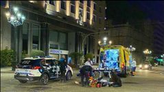 Heridos un motorista y su acompa�ante al derrapar la moto en un bache de Vigo