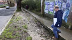Degradaci�n de la margen izquierda de la avenida de Compostela, en una imagen de archivo.