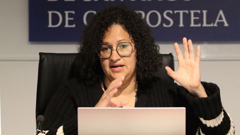 Jeane Costa, educadora sexual, durante a súa participación no segundo Congreso Educativo LGBTIQ+ de Galicia