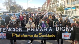 Foto de archivo de una manifestaci&oacute;n por la atenci&oacute;n primaria