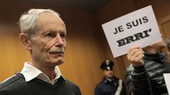Erri de Luca, en la vista del juicio por instigaci�n al delito de sabotaje celebrada el pasado d�a 28 en Tur�n