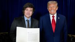 Milei y Trump, durante su reuni el martes en Nueva York.