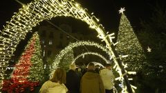 Alumbrado de Navidad del ao pasado en Pontevedra.