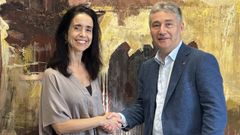 Yoya Neira y Ricardo Cao renuevan su colaboraci�n en el comedor del IES Rosal�a Mera.