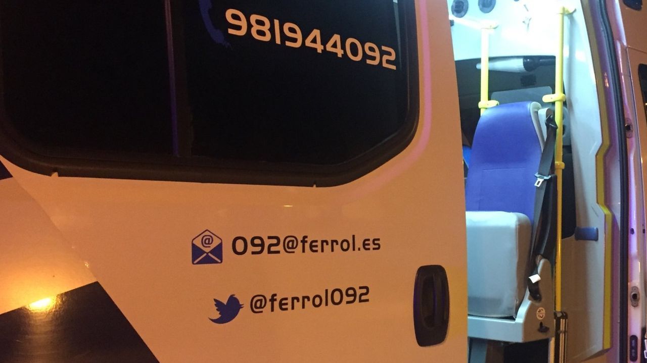 Un motorista herido en Ferrol tras sufrir una caída en la carretera que une Covas con Esmelle