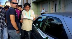 David tuvo que acudir a Urgencias tras ser agredido por �Richo� el domingo por la noche. 