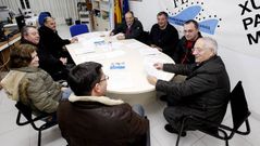 La junta directiva de la Fecom, durante la reuni�n celebrada el lunes por la noche en Baio