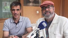 Constante Lorenzo e Pepe Formoso, onte en Radio Voz.
