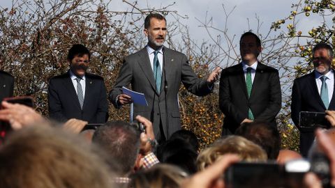 Los Reyes entregaron el Premio al Pueblo Ejemplar de Asturias, que este a�o ha reca�do en la aldea de Pore�u, en el concejo de Villaviciosa