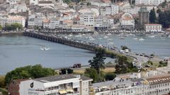 El puente de piedra sirve de nexo y de frontera entre ambas poblaciones