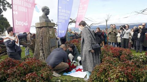 Imaxe da homenaxe tributada polo BNG a Castelao no 2025