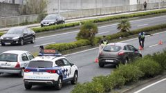 Imagen de un control policial en Santiago