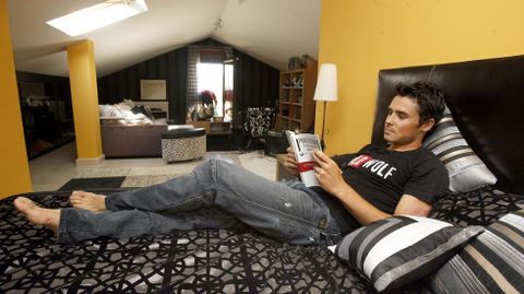 Durante sus vacaciones en la casa de sus padres en Mourente (2013)