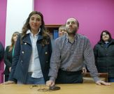 Fina Varela y Gonzalo Jcome en la presentacin. 