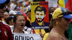 Imagen de archivo de una manifestaci�n contra Maduro en Venezuela