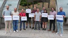 Representantes del BNG en los concellos del �rea metropolitana se reunieron este viernes en el intercambiador de la Alameda.