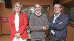 Los portavoces de los tres grupos de Vimianzo, en el debate de Radio Voz